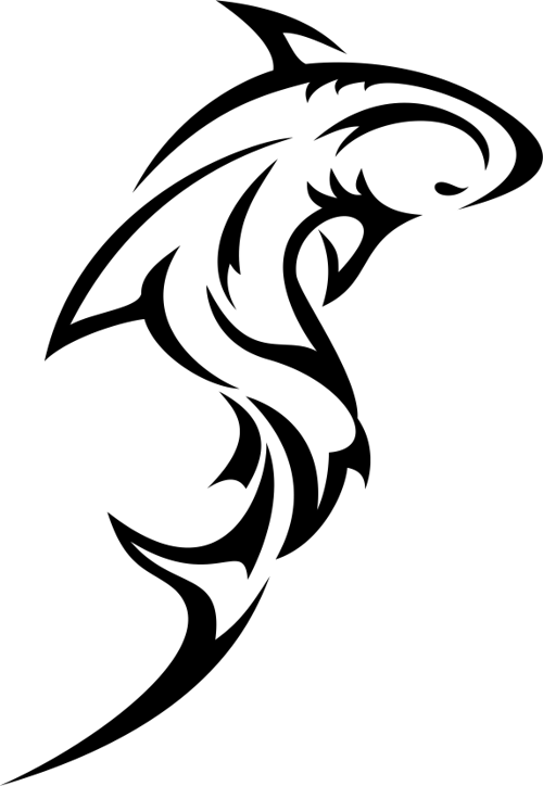 KÖPEK BALIĞI FOLYO STİCKER 40cm Uzunluk