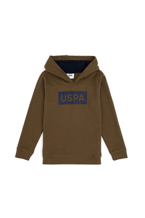 Erkek Çocuk Haki Kapüşonlu Sweatshirt 50289125-VR027