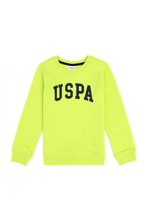 Erkek Çocuk Elma Yeşili Basic Bisiklet Yaka Sweatshirt 50293474-VR020