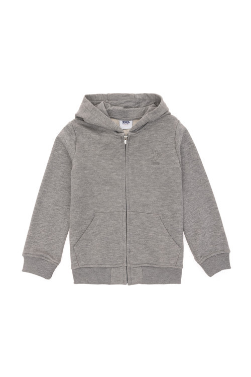 Erkek Çocuk Gri Melanj Basic Sweatshirt 50289144-VR086