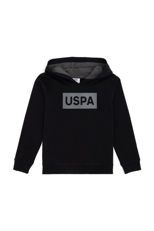 Erkek Çocuk Siyah Kapüşonlu Sweatshirt 50289125-VR046