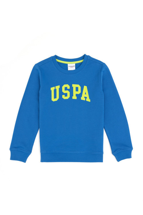 Erkek Çocuk Kobalt Basic Bisiklet Yaka Sweatshirt 50293474-VR077