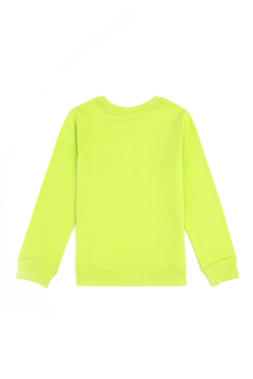 Erkek Çocuk Elma Yeşili Basic Bisiklet Yaka Sweatshirt 50293474-VR020