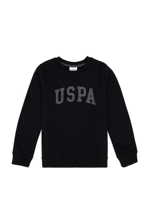 Erkek Çocuk Siyah Basic Bisiklet Yaka Sweatshirt 50293474-VR046
