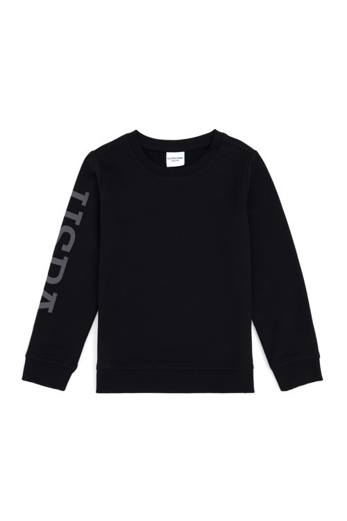 Erkek Çocuk Siyah Bisiklet Yaka Sweatshirt 50293643-VR046
