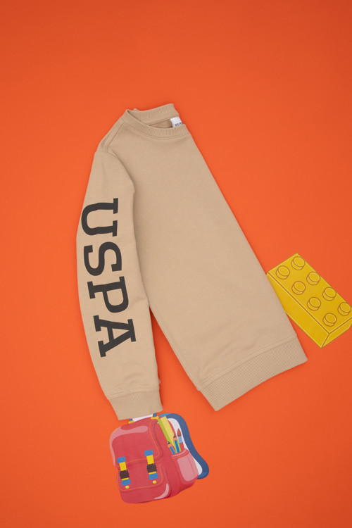 Erkek Çocuk Kum Basic Bisiklet Yaka Sweatshirt 50293643-VR085