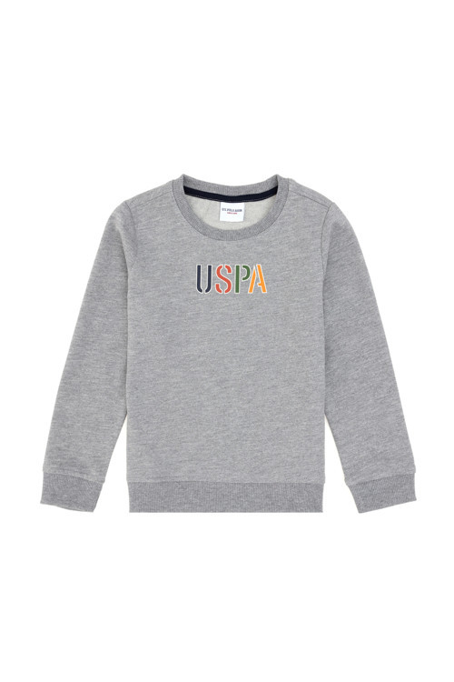 Erkek Çocuk Gri Melanj Basic Sweatshirt 50294480-VR086