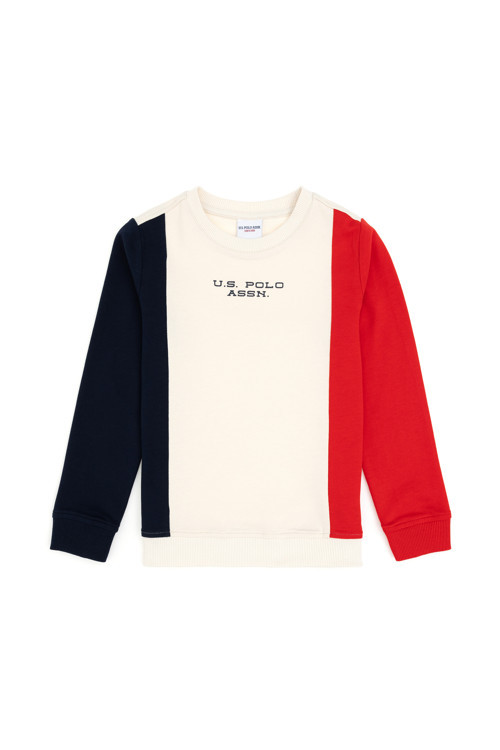 Erkek Çocuk Krem Bisiklet Yaka Sweatshirt 50293646-VR071