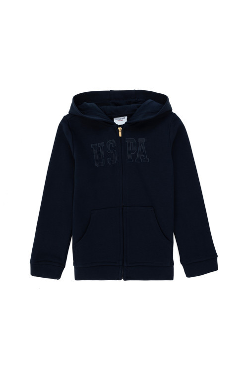 Kız Çocuk Lacivert Kapüşonlu Basic Sweatshirt 50292507-VR033