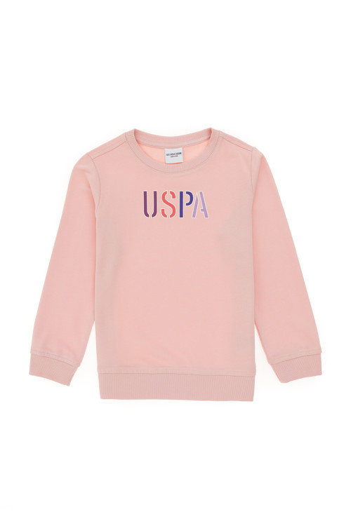 Kız Çocuk Toz Pembe Basic Sweatshirt 50296576-VR050