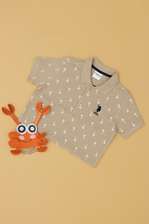 Erkek Çocuk Açık Haki Polo Yaka Tişört 50288073-VR183