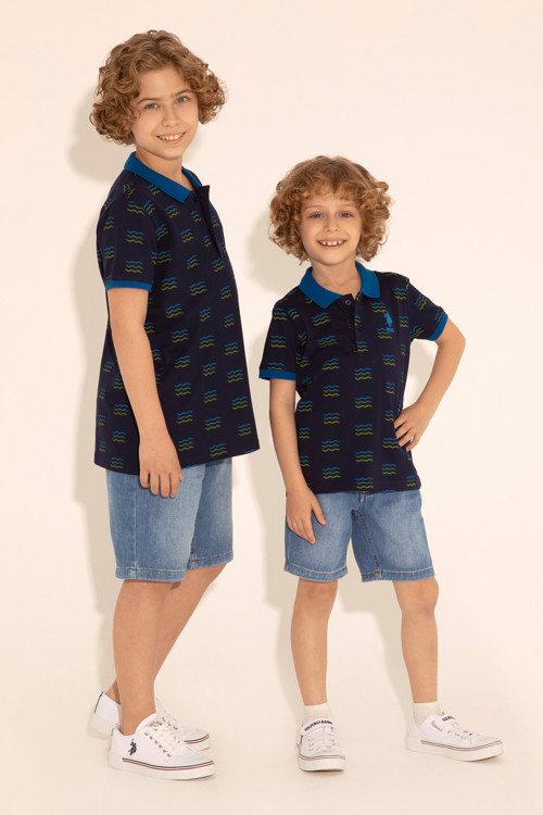 Erkek Çocuk Lacivert Polo Yaka Tişört 50284893-VR033