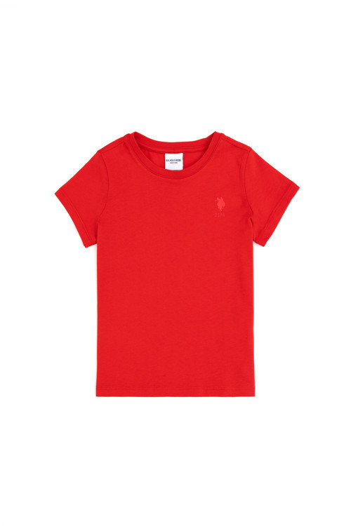 Erkek Çocuk Kırmızı Basic Bisiklet Yaka Tişört 50295959-VR030