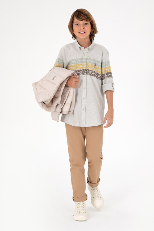 Erkek Çocuk Camel Kanvas Pantolon 50298565-VR015
