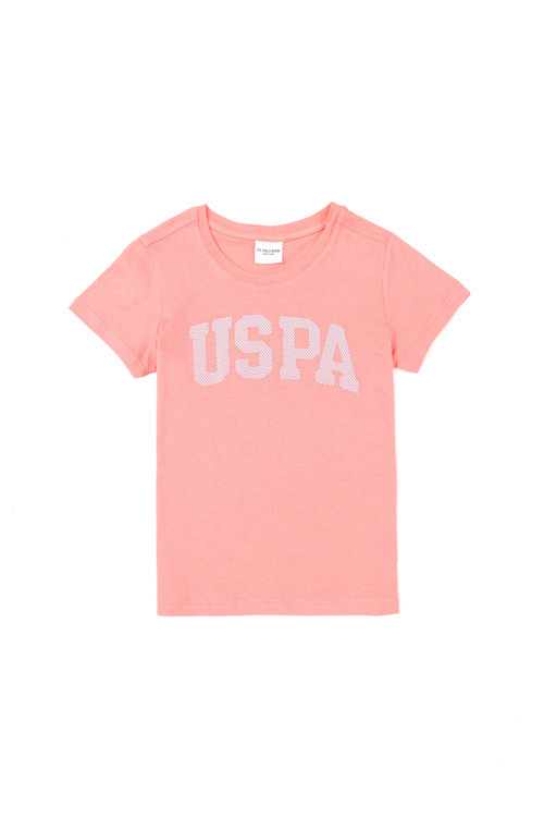 Kız Çocuk Neon Pembe Bisiklet Yaka Basic Tişört 50283360-VR105