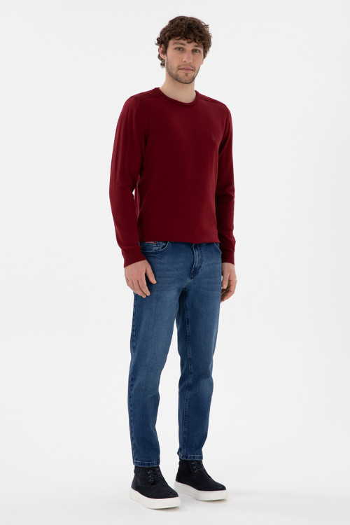 Erkek Koyu Mavi Jean Pantolon 50290262-DN0023