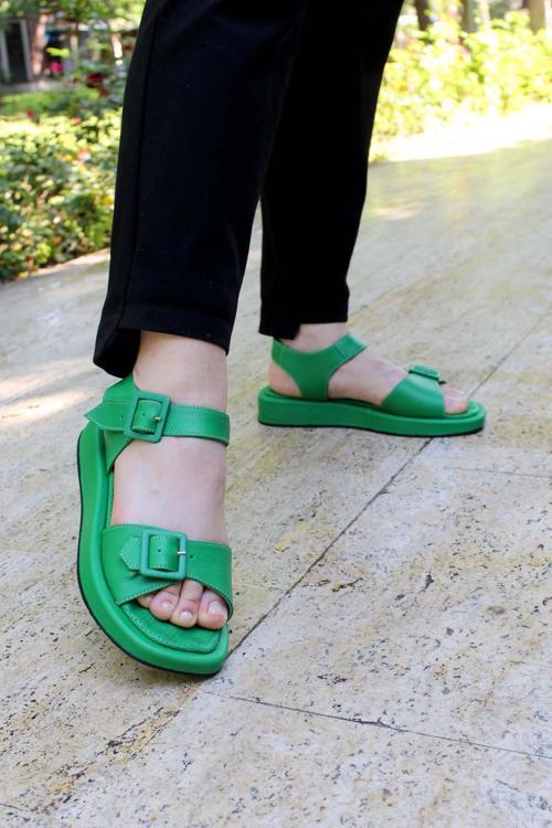 Hakiki Deri Kadın Klasik Sandalet 710ZA150