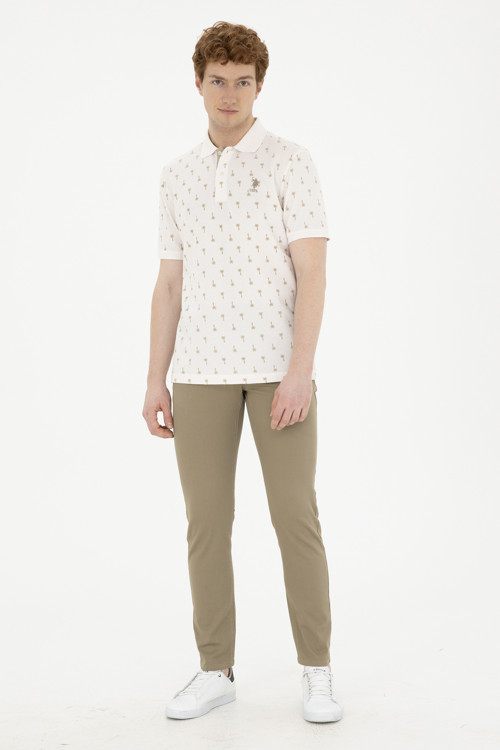 Erkek Slim Fit Koyu Haki Kanvas Pantolon 50289420-VR111