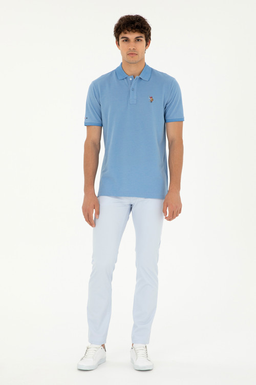 Erkek Slim Fit Açık Mavi Kanvas / Chino Pantolon 50286305-VR003