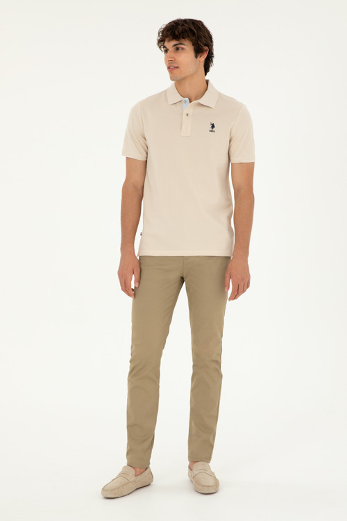 Erkek Slim Fit Açık Haki Kanvas Pantolon50286012-VR183