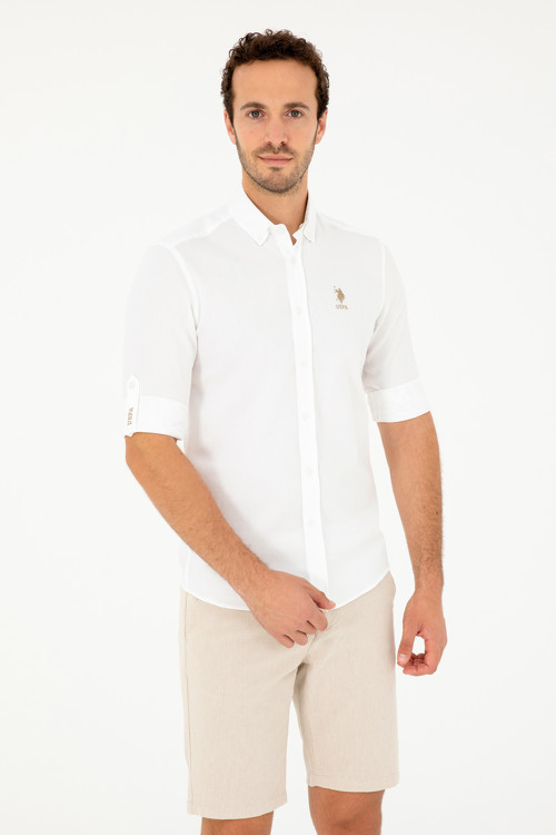 Erkek Açık Haki Uzun Kollu Gömlek 50283754-VR183