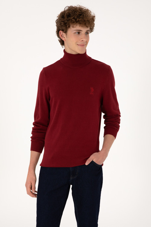 Erkek Slim Fit Boğazlı Yaka Boğazlı Basic Kazak 50288884-VR014