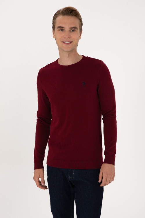 Erkek Bordo Basic Kazak 50288880-VR014