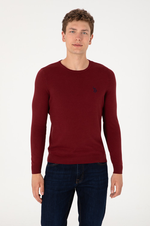 Erkek Bordo Basic Kazak 50293505-VR014