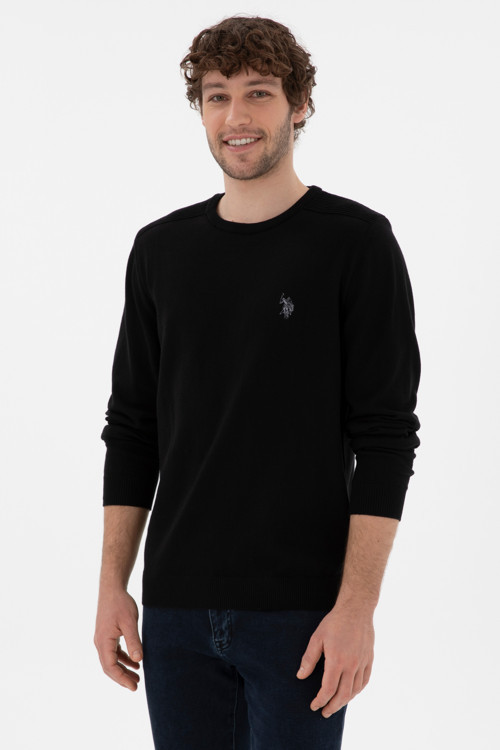 Erkek Siyah Basic Kazak 50294740-VR046