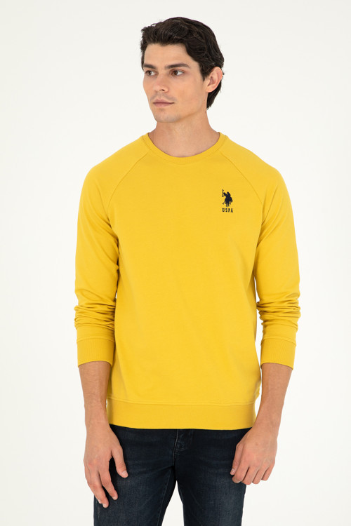 Erkek Sarı Basic Sweatshirt 50289030-VR094