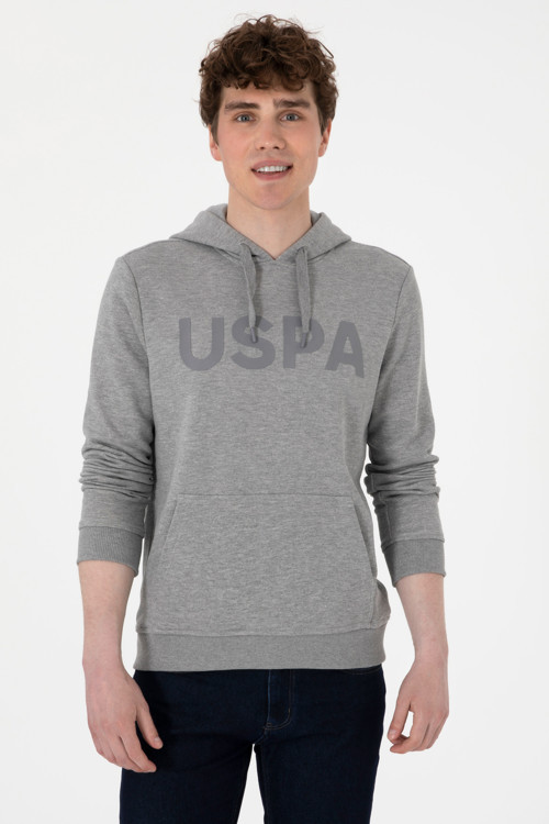 Erkek Gri Melanj Basic Sweatshirt 50289056-VR086