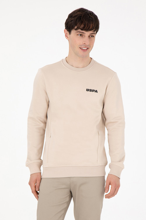 Erkek Regular Fit Bisiklet Yaka Taş Sweatshirt 50292362-VR049