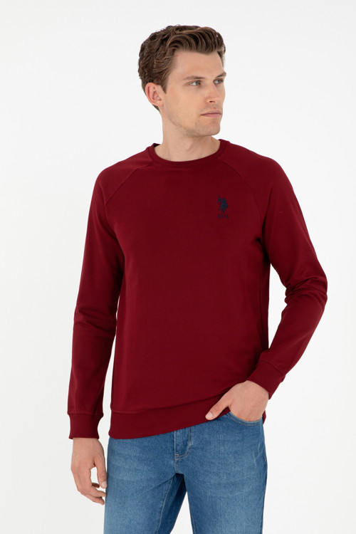 Erkek Bordo Basic Sweatshirt 50289030-VR014