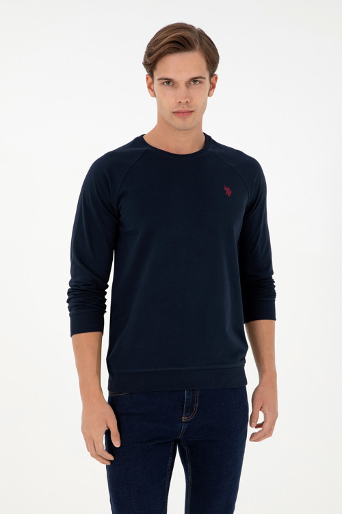 Erkek Lacivert Basic Sweatshirt 50295159-VR033