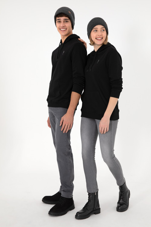 Erkek Siyah Basic Sweatshirt 50295167-VR046