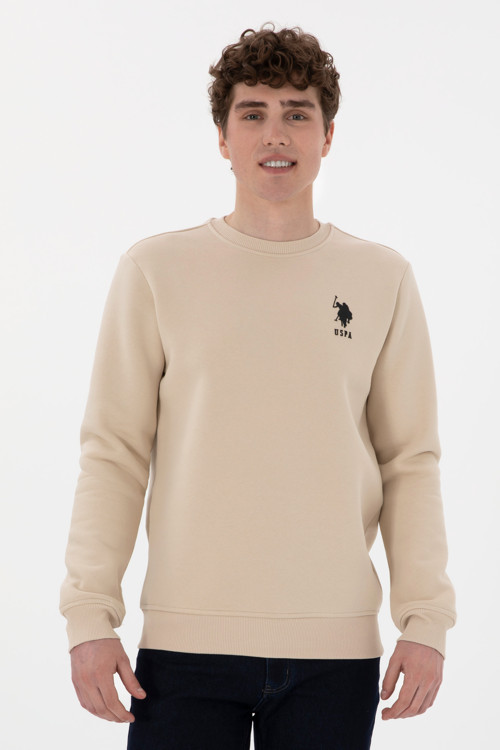 Erkek Regular Fit Bisiklet Yaka Taş Sweatshirt 50292596-VR049