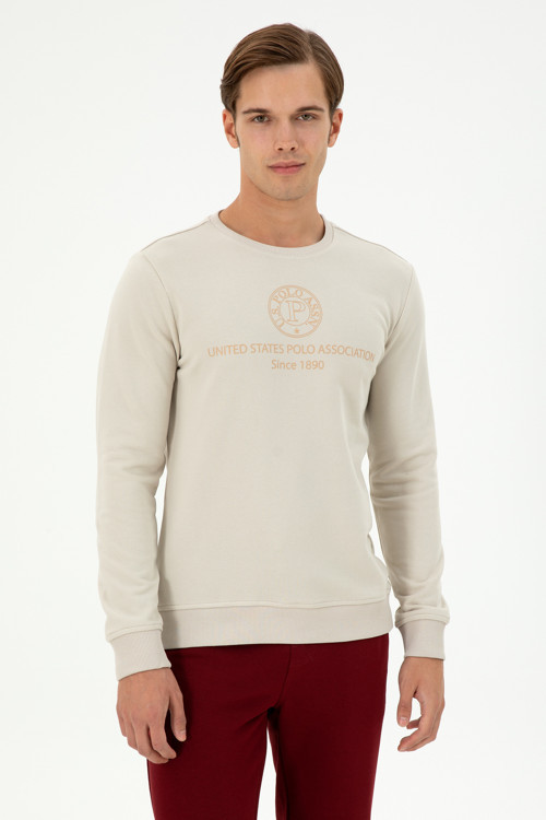 Erkek Regular Fit Bisiklet Yaka Taş Sweatshirt 50293424-VR049