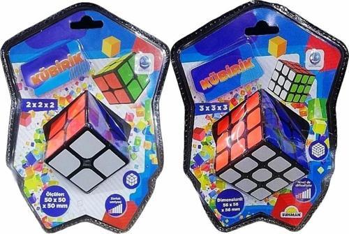 Kaliteli Kübik Küp 3x3 Ve 2x2 Rubik 2'li Akıl Ve Zeka Küpü Oyun-öğretici Çözüm Kitapçığı Hediyeli