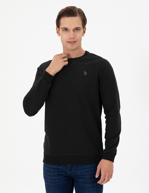 Erkek Siyah Basic Sweatshirt 50295159-VR046