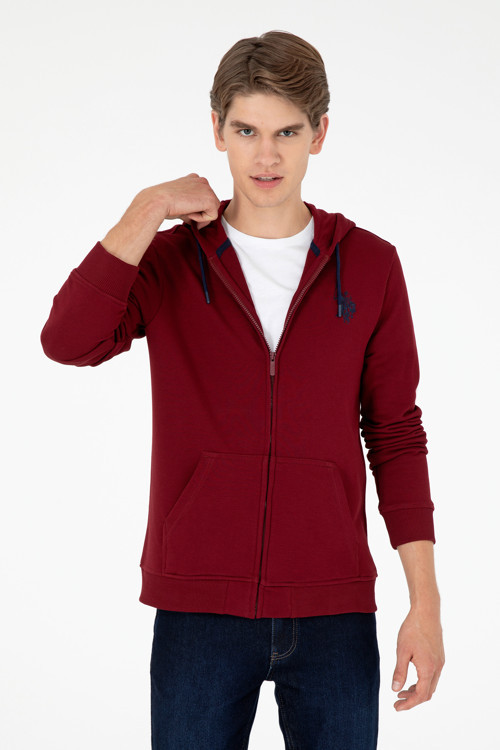 Erkek Bordo Örme Hırka 50295147-VR014