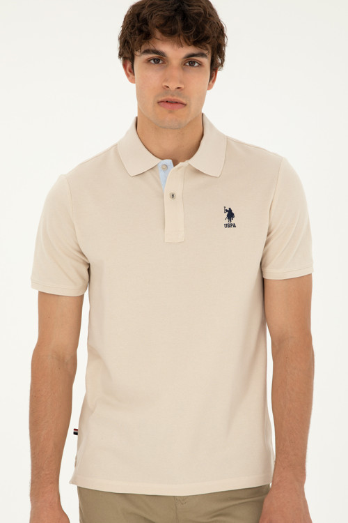 Erkek Regular Fit Polo Yaka Taş Basic Tişört 50279611-VR049