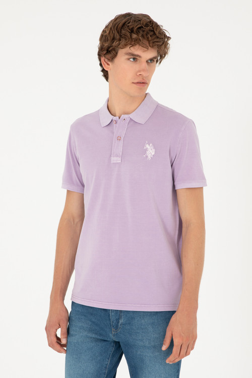Erkek Lila Basic Tişört 50279591-VR034