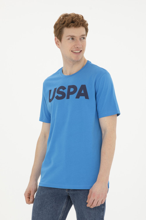 Erkek Regular Fit Bisiklet Yaka Saks Basic Tişört 50279620-VR045