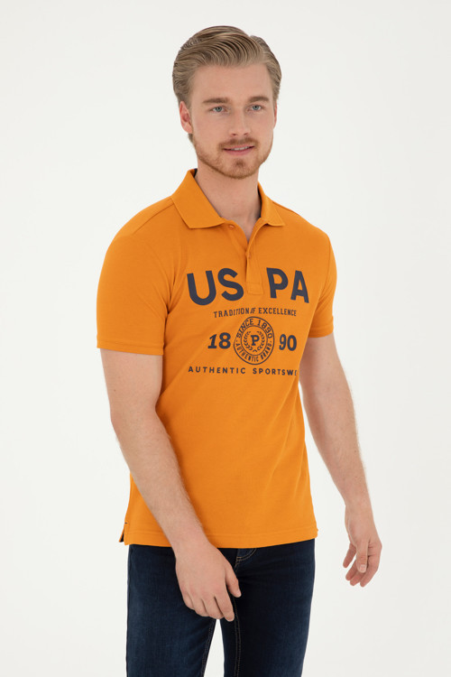 Erkek Slim Fit Polo Yaka Kiremit Tişört 50281549-VR031
