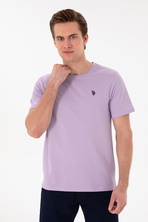 Erkek Lila Basic Tişört 50279632-VR034