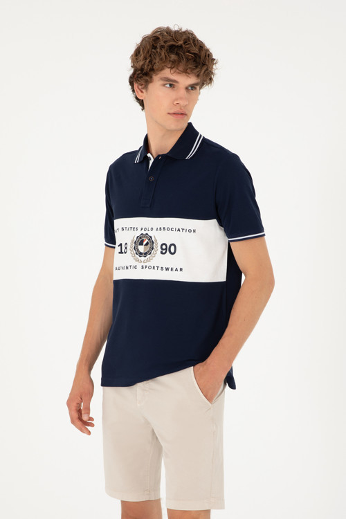 Erkek Regular Fit Polo Yaka Lacivert Tişört 50281562-VR033