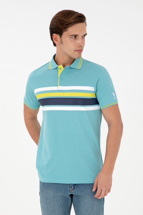 Erkek Regular Fit Polo Yaka Mint Tişört 50287106-VR090