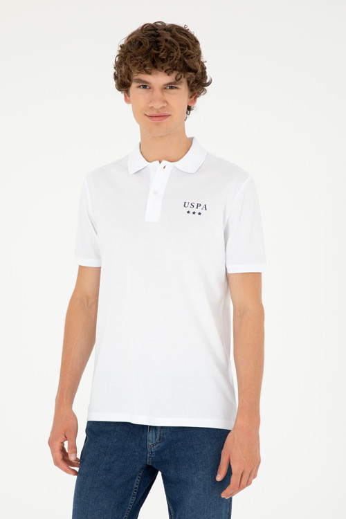 Erkek Regular Fit Polo Yaka Beyaz Tişört 50288504-VR013