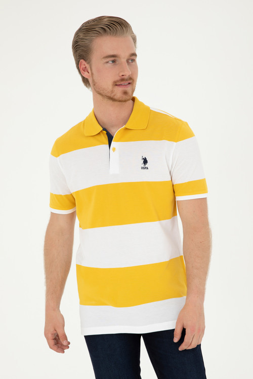 Erkek Regular Fit Polo Yaka Safran Tişört 50281836-VR043