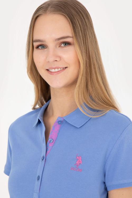 Kadın Koyu Mavi Basic Polo Yaka Tişört 50280060-VR032